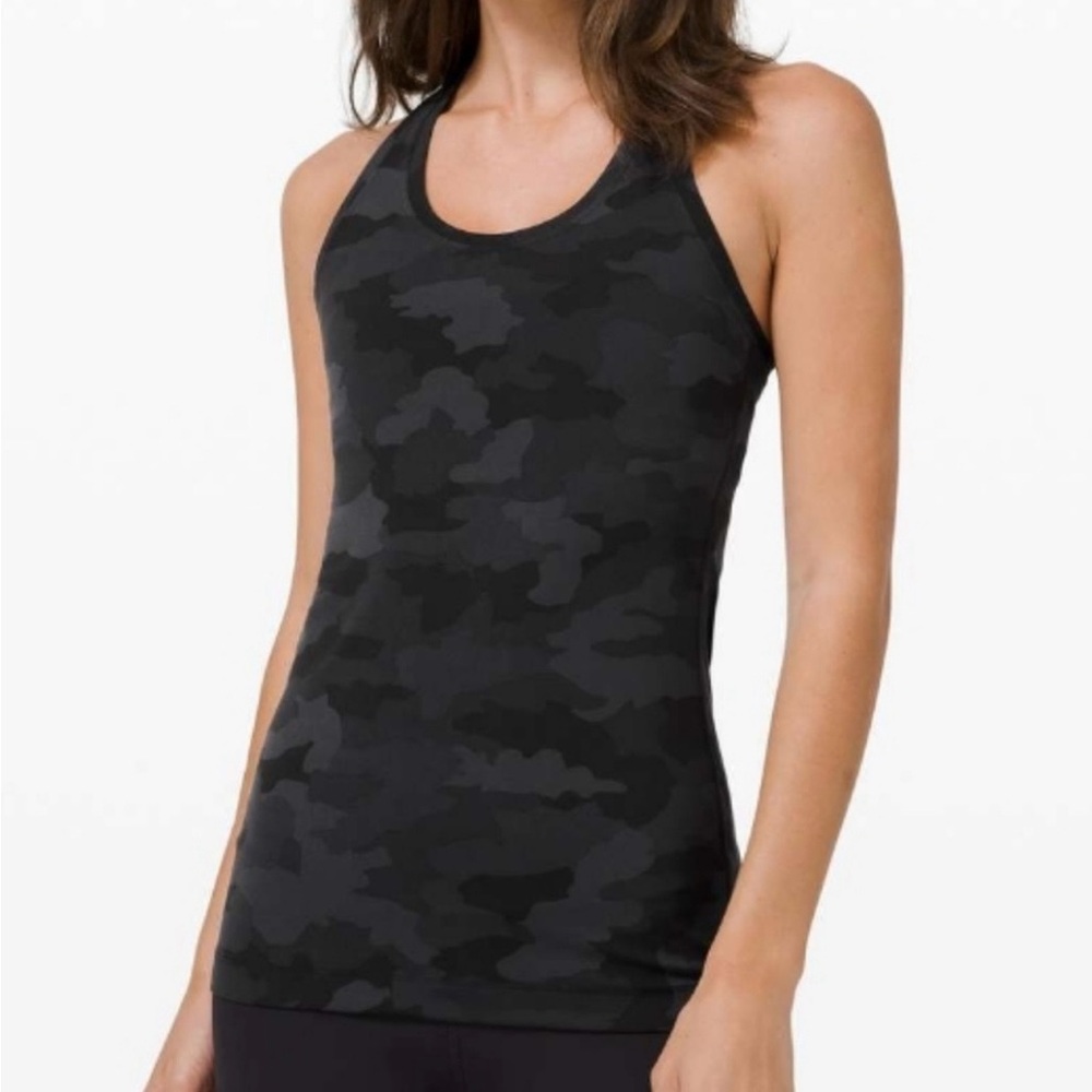 Lululemon Black Camouflage Tank Top